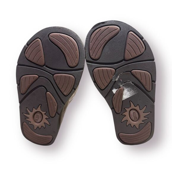 UGG Gray Leather Shearling Lined Zip Boots Women's 7 Mid Calf Boots Winter - Picture 4 of 9